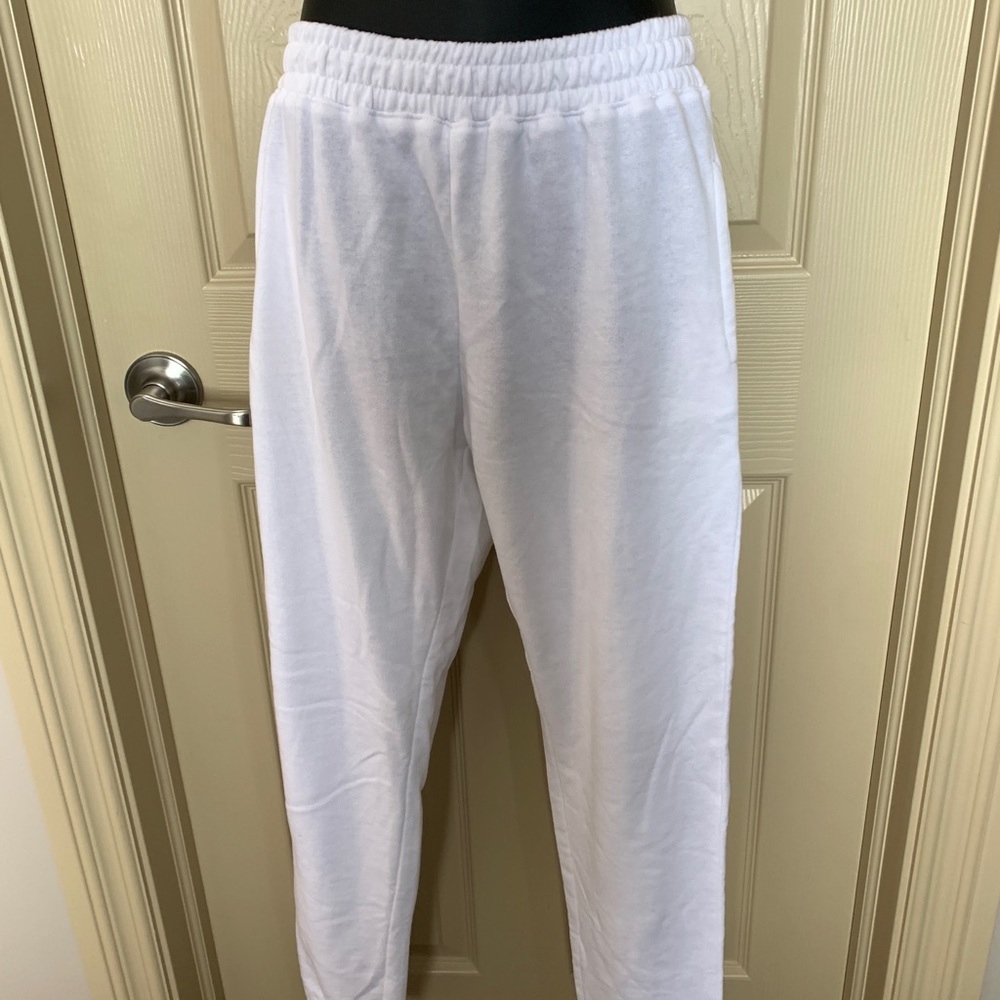 Missguided white sweatpants